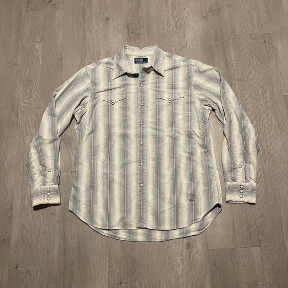 Polo Ralph Lauren Other - Polo Ralph Lauren Railroad Striped Pearl Snap